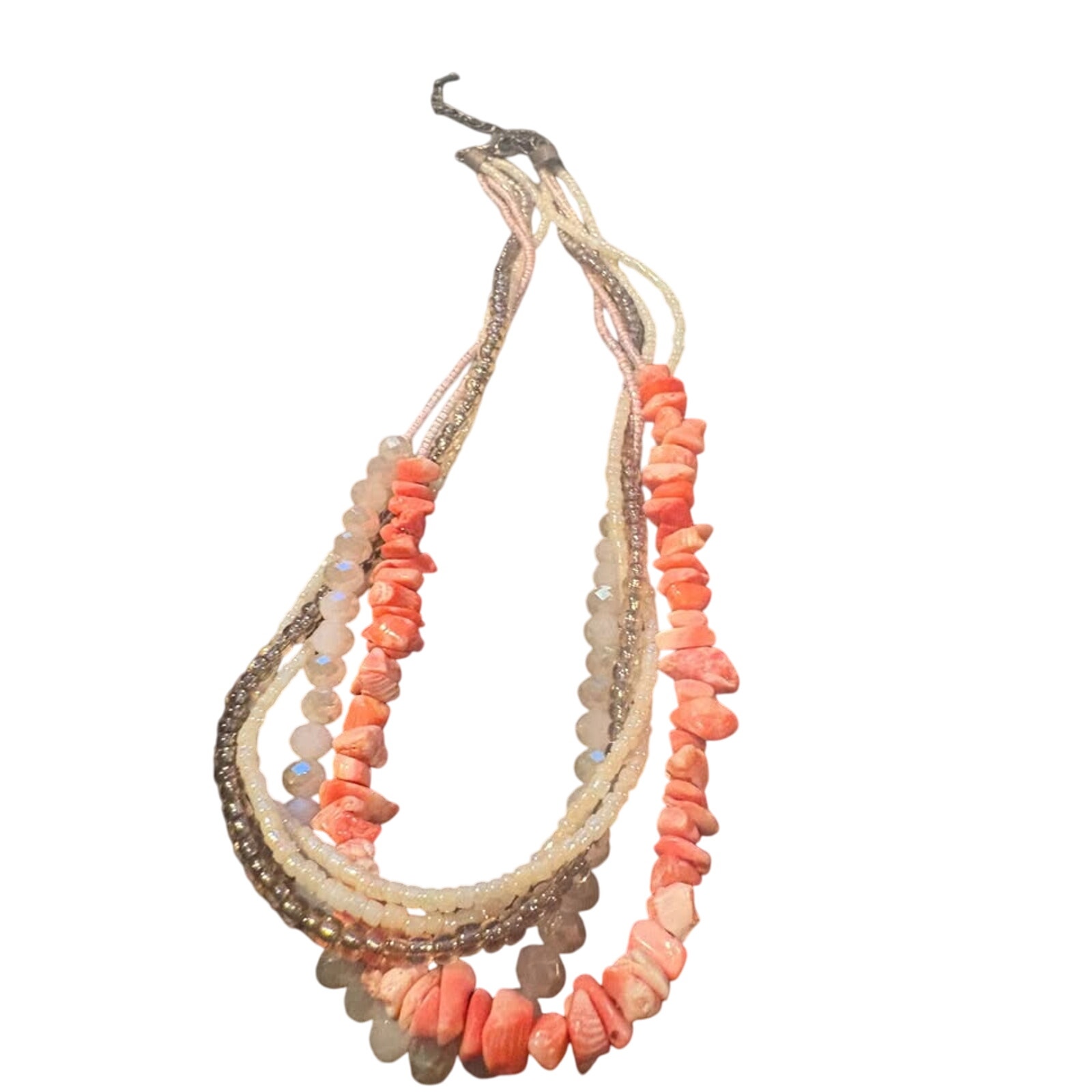 Pink Coral Vintage Necklace